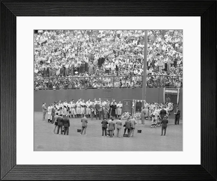 Framed Print : Crowd @ Unveiling Of Lou Gehrig Memorial Framed Print : Crowd @ Unveiling Of Lou Gehrig Memorial