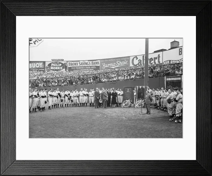 Framed Print : Mayor LaGuardia Speaking in Tribute to Lou Gehrig Framed Print : Mayor LaGuardia Speaking in Tribute to Lou Gehrig