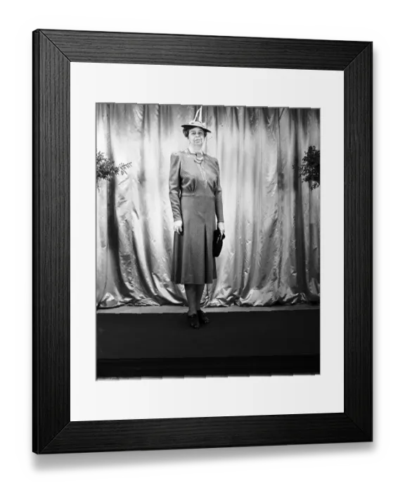 Framed Print : First Lady Eleanor Roosevelt Wearing a Wool Dress Framed Print : First Lady Eleanor Roosevelt Wearing a Wool Dress