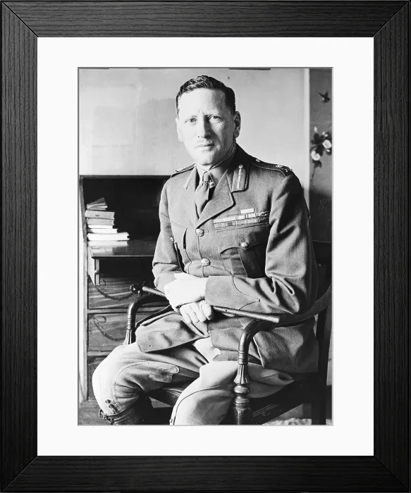 Framed Print : Sir Claude Auchinleck Seated Framed Print : Sir Claude Auchinleck Seated