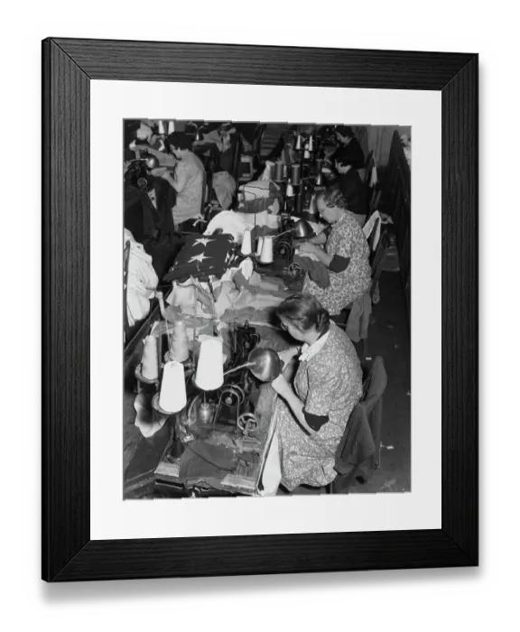 Framed Print : Flag Making in Brooklyn Framed Print : Flag Making in Brooklyn