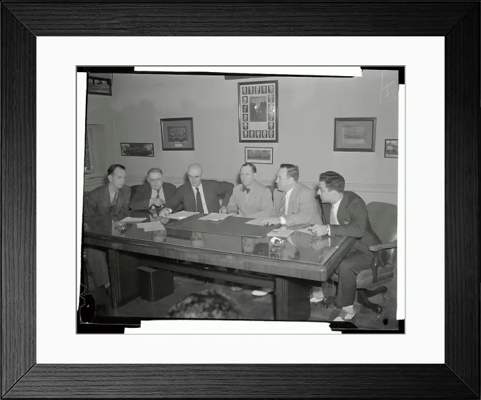 Framed Print : Harry Bennett and Ford Officials with Labor Reps Framed Print : Harry Bennett and Ford Officials with Labor Reps
