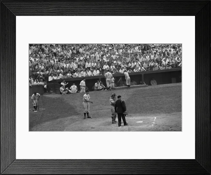 Framed Print : Joe DiMaggio Leaving Field After World Record Matching Hit Framed Print : Joe DiMaggio Leaving Field After World Record Matching Hit