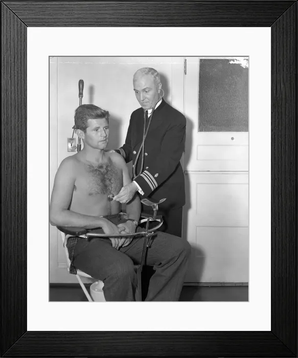 Framed Print : Joseph P. Kennedy Jr. Getting Physical Examination Framed Print : Joseph P. Kennedy Jr. Getting Physical Examination