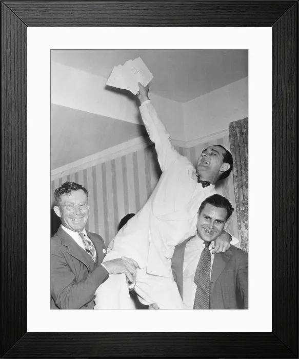 Framed Print : Lyndon Johnson Rides On Shoulders Framed Print : Lyndon Johnson Rides On Shoulders