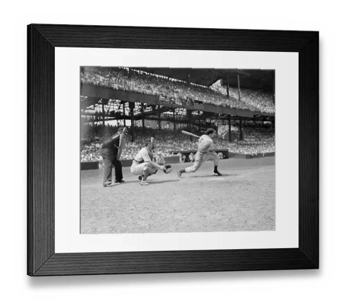 Framed Print : Joe DiMaggio Tying Record Framed Print : Joe DiMaggio Tying Record