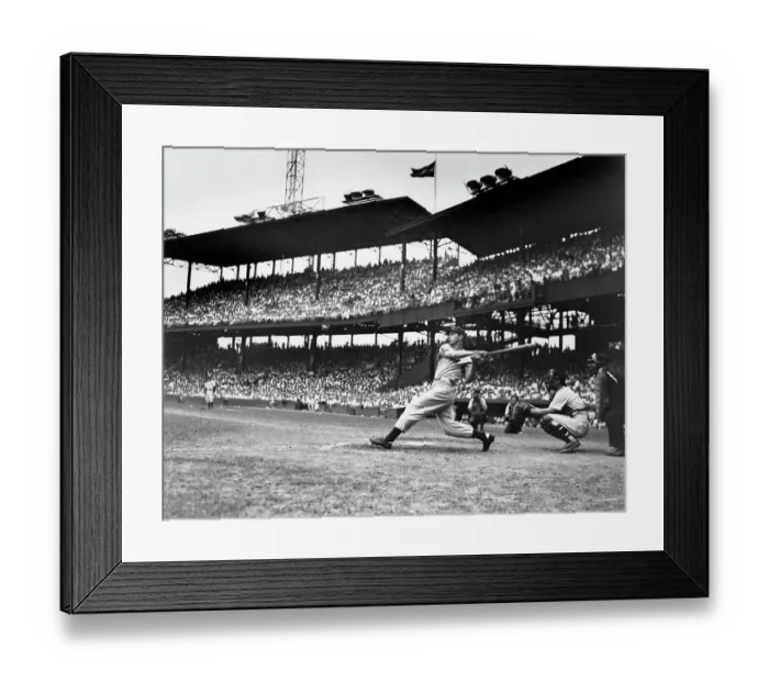 Framed Print : Joe DiMaggio Batting Framed Print : Joe DiMaggio Batting