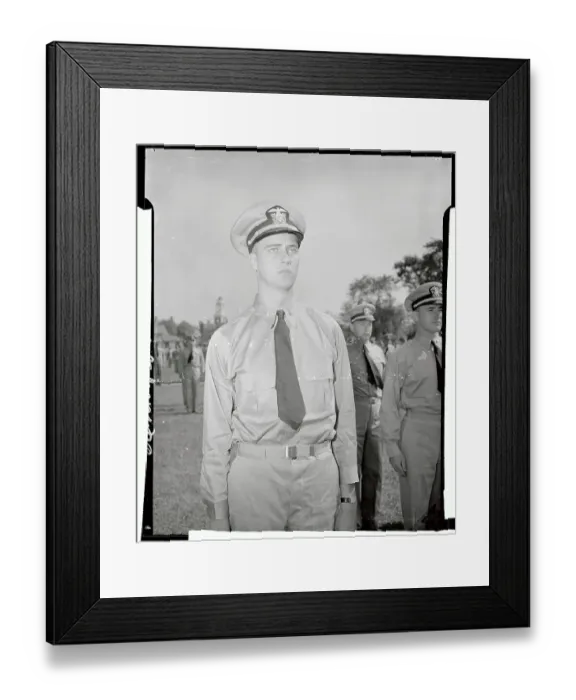 Framed Print : John Roosevelt in Uniform Standing at Attention Framed Print : John Roosevelt in Uniform Standing at Attention