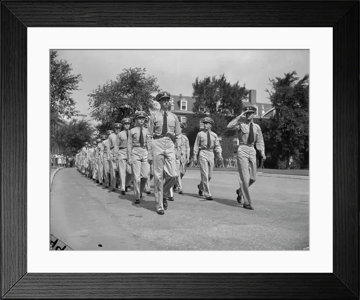 Framed Print : John Roosevelt Marching in Navy Corps Framed Print : John Roosevelt Marching in Navy Corps