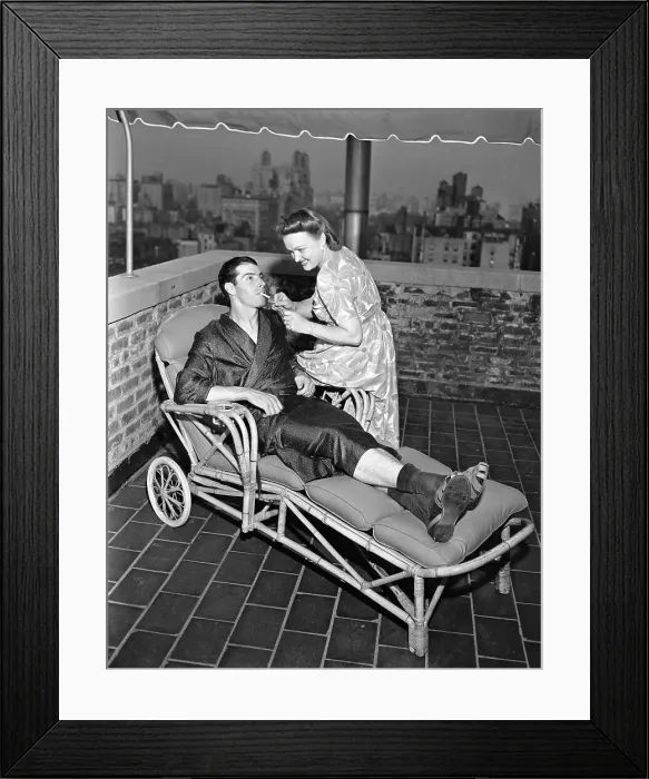 Framed Print : Joe DiMaggio at Home with Wife Framed Print : Joe DiMaggio at Home with Wife