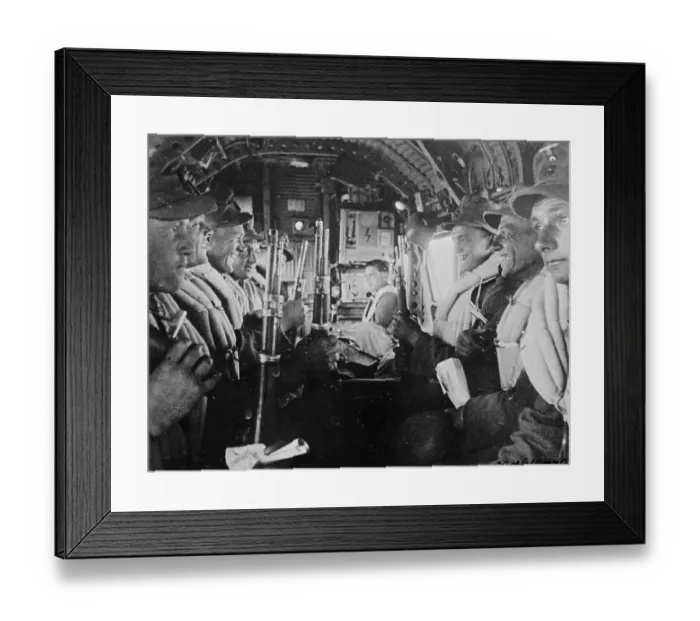 Framed Print : German Troops in Plane