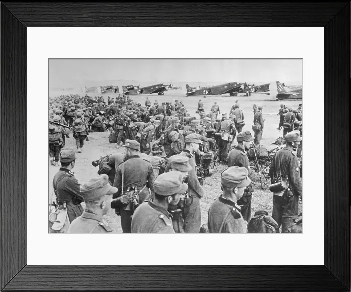 Framed Print : Troops Waiting to Board Transports Framed Print : Troops Waiting to Board Transports