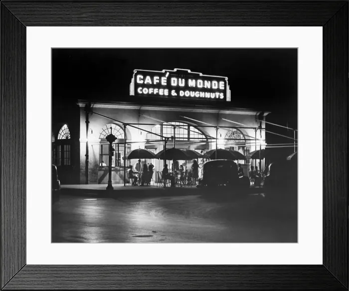 Framed Print : Night Coffe Shop With Drive-In Service Framed Print : Night Coffe Shop With Drive-In Service