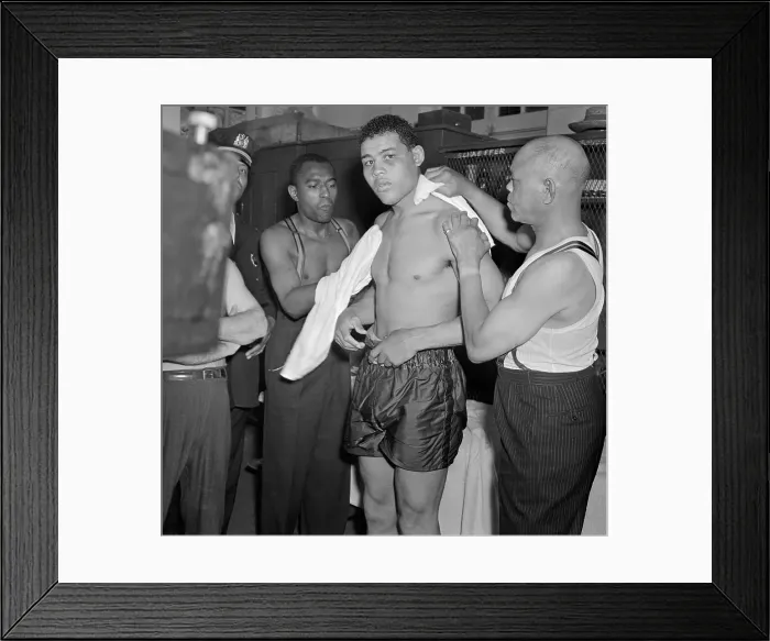 Framed Print : Trainer Jack Blackburn with Boxer Joe Louis Framed Print : Trainer Jack Blackburn with Boxer Joe Louis