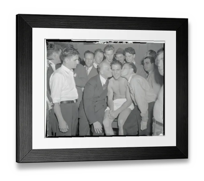 Framed Print : Boxer Promoter Mike Jacobs with Boxer Billy Conn Framed Print : Boxer Promoter Mike Jacobs with Boxer Billy Conn
