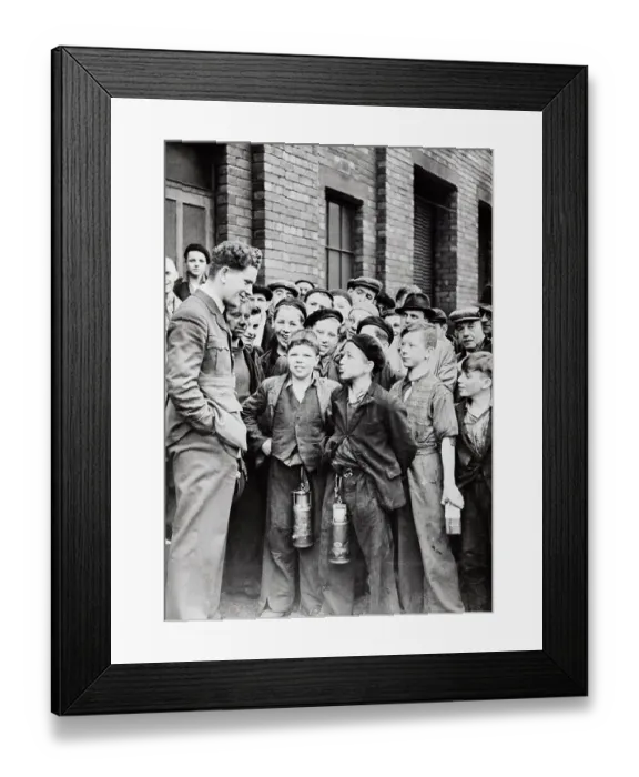Framed Print : Naval Captain Telling of Sinking of Bismarck Framed Print : Naval Captain Telling of Sinking of Bismarck