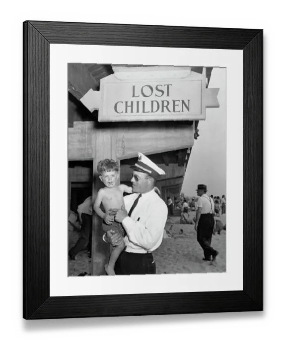 Framed Print : The first lost child of the season at Coney Island Framed Print : The first lost child of the season at Coney Island