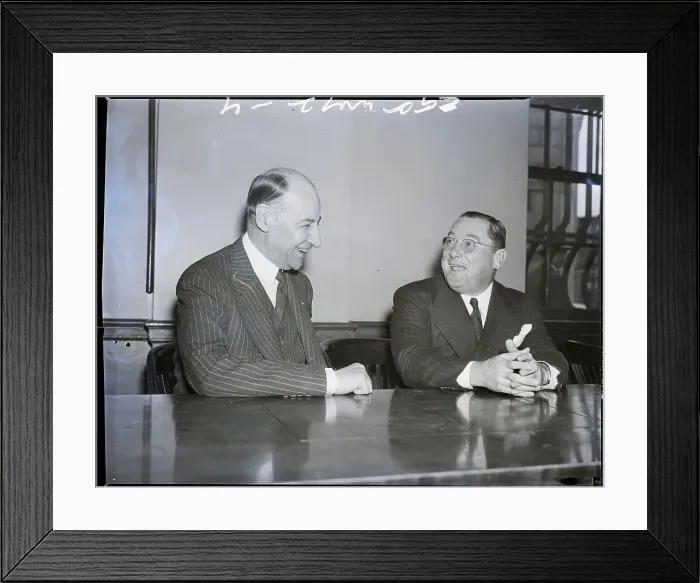 Framed Print : Willie Bioff Seated With His Attorney Framed Print : Willie Bioff Seated With His Attorney
