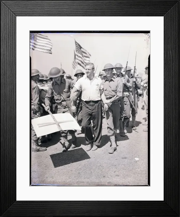 Framed Print : Soldiers Lead Away Striking Worker Framed Print : Soldiers Lead Away Striking Worker