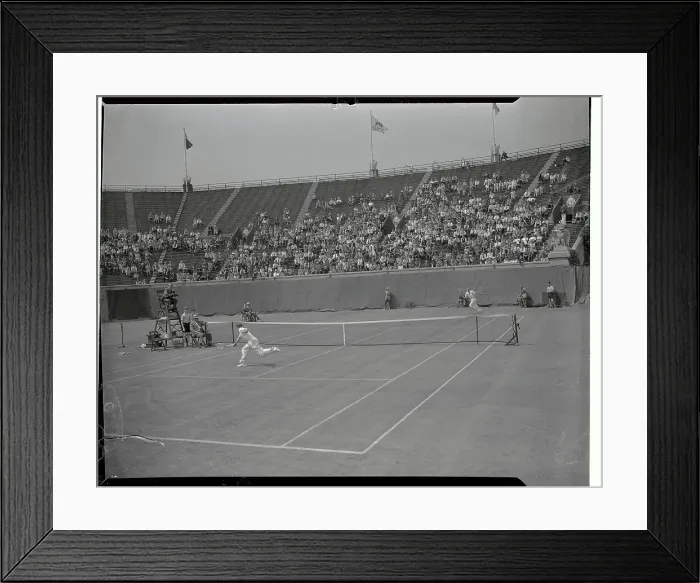 Framed Print : Don Budge Playing Against Bill Tilden Framed Print : Don Budge Playing Against Bill Tilden