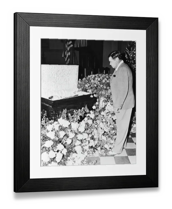 Framed Print : B. Ruth At Lou Gherigh'S Body In Church Framed Print : B. Ruth At Lou Gherigh'S Body In Church