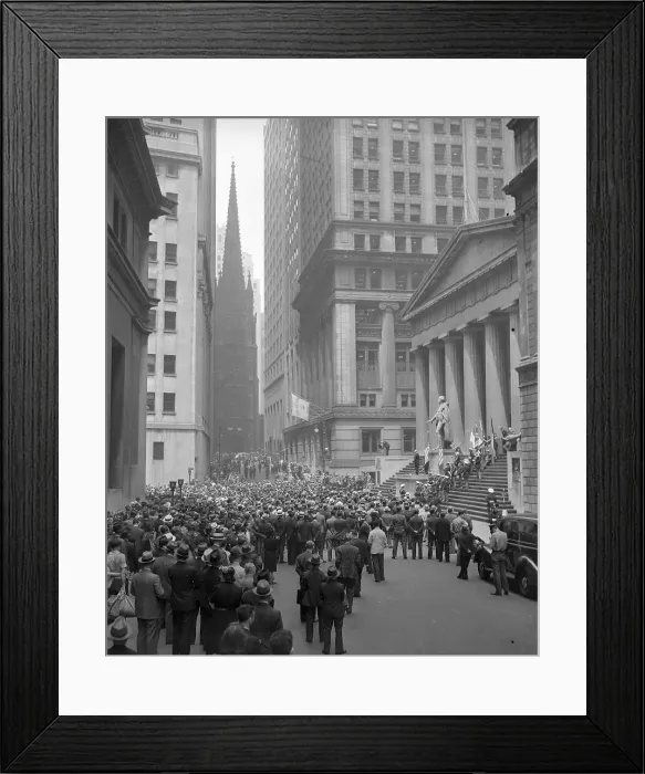 Framed Print : Crowd Before the Sub-Treasury Building Framed Print : Crowd Before the Sub-Treasury Building