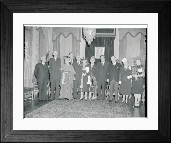 Framed Print : Joseph P. Kennedy and Others at Archbishop Spellman's Office Framed Print : Joseph P. Kennedy and Others at Archbishop Spellman's Office