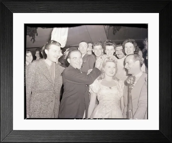 Framed Print : Benny Goodman Crowns Queen at Dance Framed Print : Benny Goodman Crowns Queen at Dance