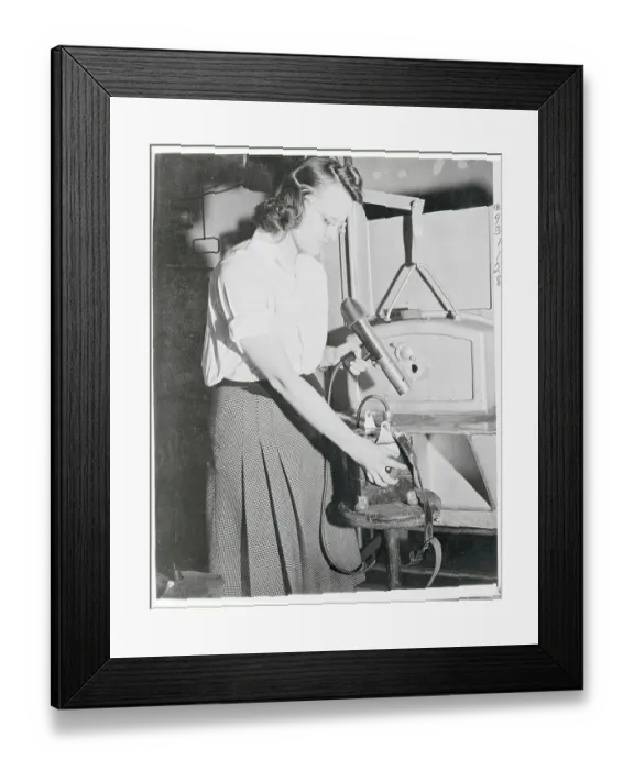 Framed Print : Catherine Ferguson Studying Metals
