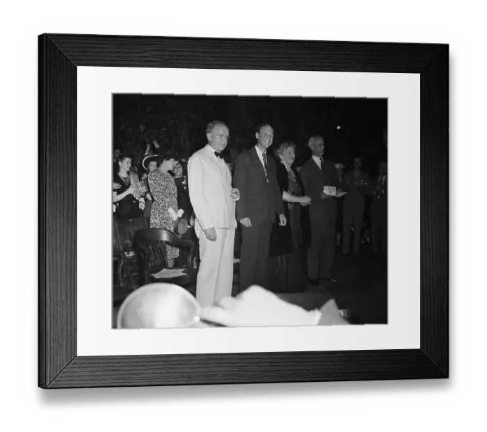 Framed Print : Charles Lindbergh and Others Attending Rally Framed Print : Charles Lindbergh and Others Attending Rally
