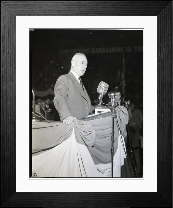Framed Print : CIO Leader Speaks At Rally Framed Print : CIO Leader Speaks At Rally