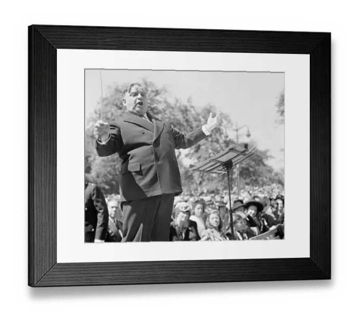 Framed Print : La Guardia Leading a Band in the Park Framed Print : La Guardia Leading a Band in the Park