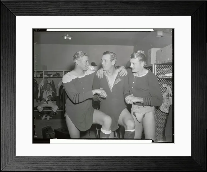 Framed Print : Dizzy Dean and Pupils in Locker Room Framed Print : Dizzy Dean and Pupils in Locker Room