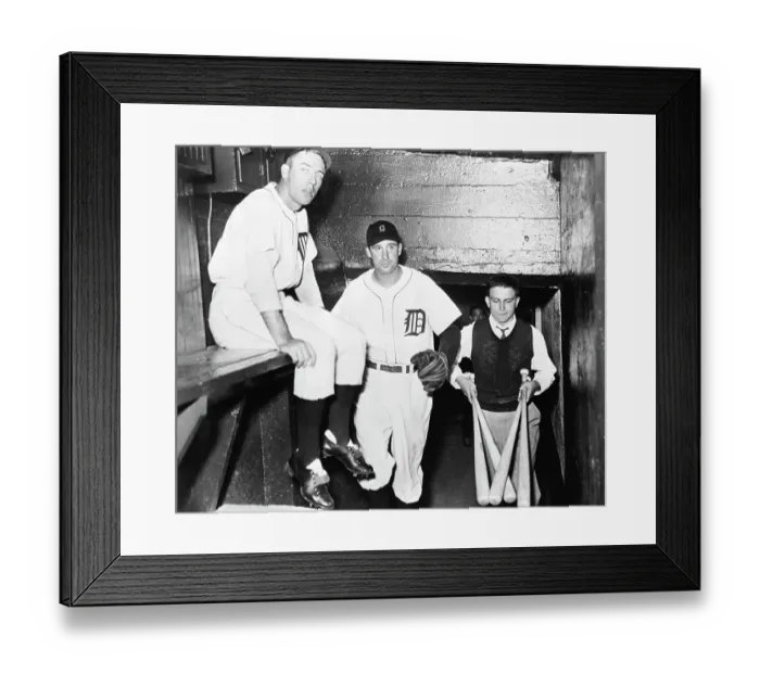 Framed Print : Detroit Tigers Player Hank Greenburg Entering Dugout Framed Print : Detroit Tigers Player Hank Greenburg Entering Dugout