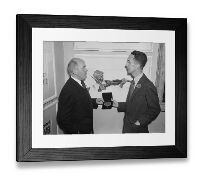 Framed Print : Norman Rockwell Receives Fulton Medal Framed Print : Norman Rockwell Receives Fulton Medal
