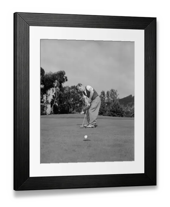 Framed Print : Mickey Rooney Hitting a Golf Ball Framed Print : Mickey Rooney Hitting a Golf Ball
