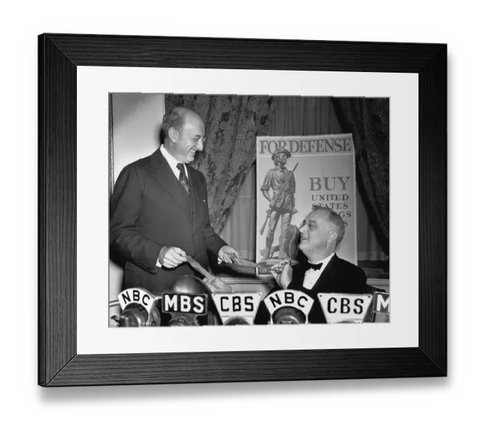 Framed Print : President Roosevelt Buying the First Defense Savings Bond Framed Print : President Roosevelt Buying the First Defense Savings Bond