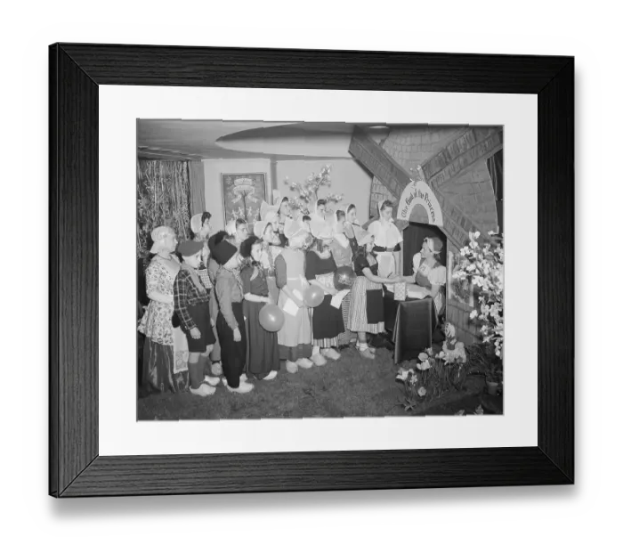 Framed Print : Dutch Children Attending Celebration Framed Print : Dutch Children Attending Celebration