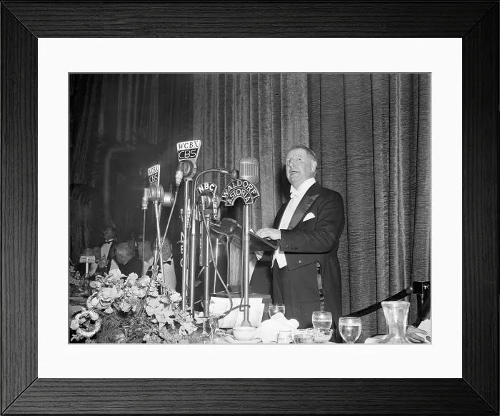 Framed Print : Frank Knox Addressing the Nation Framed Print : Frank Knox Addressing the Nation