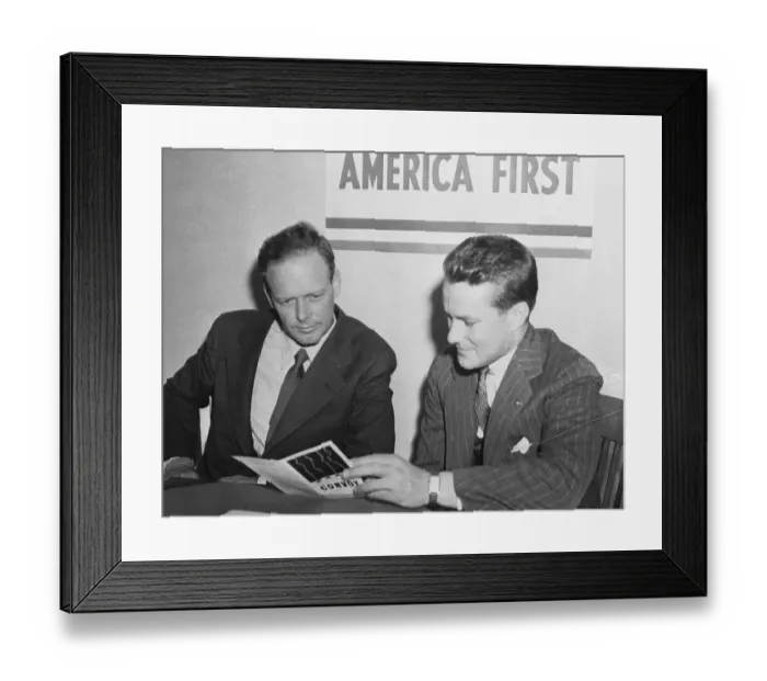 Framed Print : Charles Lindbergh Joining America First Committee Framed Print : Charles Lindbergh Joining America First Committee