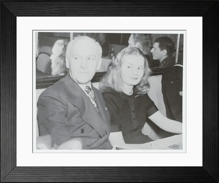 Framed Print : Walter Winchell Posing with Daughter