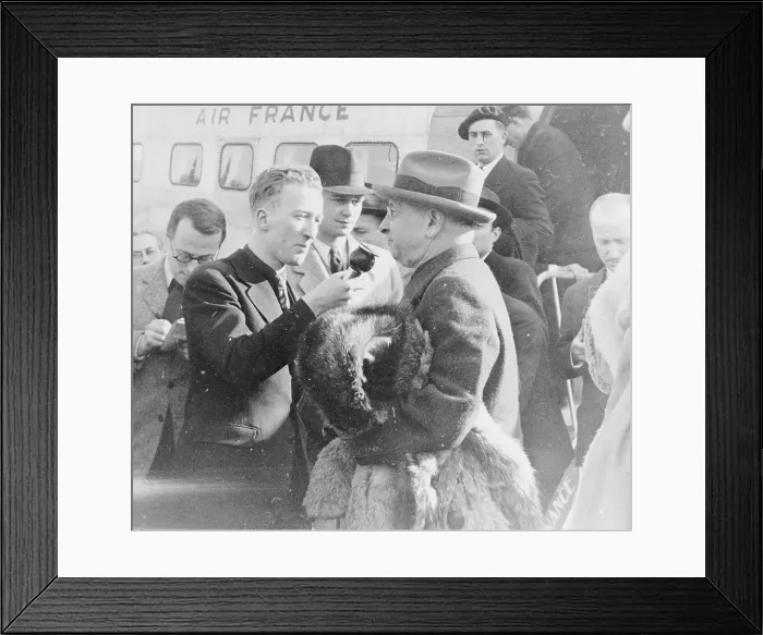 Framed Print : Dr. Alexis Carrell Greeted by the Press Framed Print : Dr. Alexis Carrell Greeted by the Press