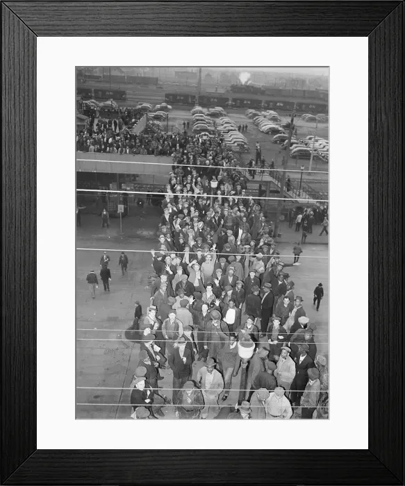 Framed Print : Main Entrance To Plant; Strike'S Over Framed Print : Main Entrance To Plant; Strike'S Over