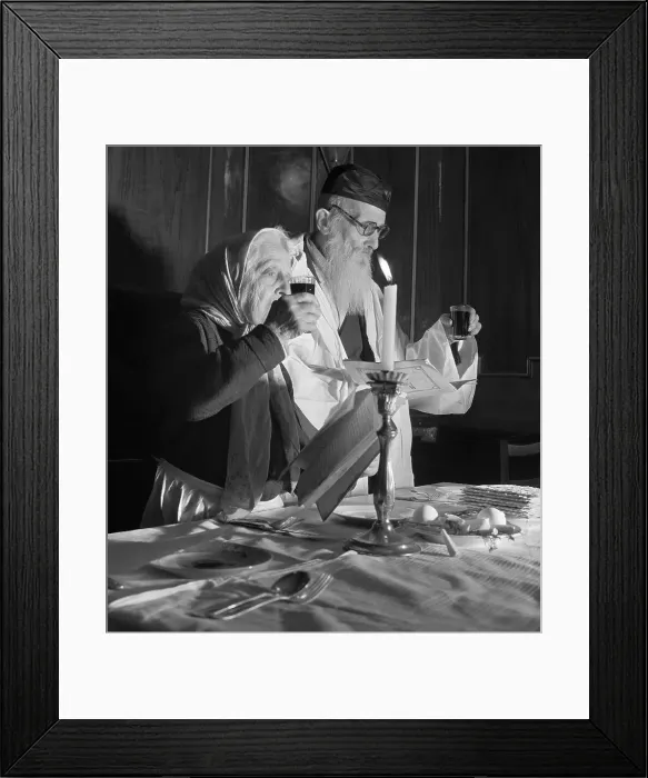 Framed Print : Jewish Elders During Seders