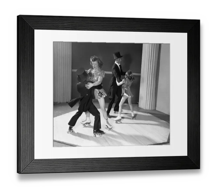 Framed Print : The Roller Skating Carters Framed Print : The Roller Skating Carters