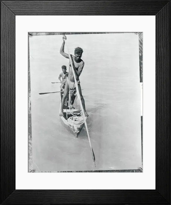 Framed Print : Aborigines Fishing