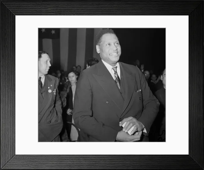Framed Print : Paul Robeson Singing to Congregation