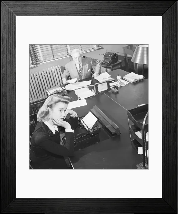 Framed Print : Boss Yelling at His Secretary in Office Framed Print : Boss Yelling at His Secretary in Office
