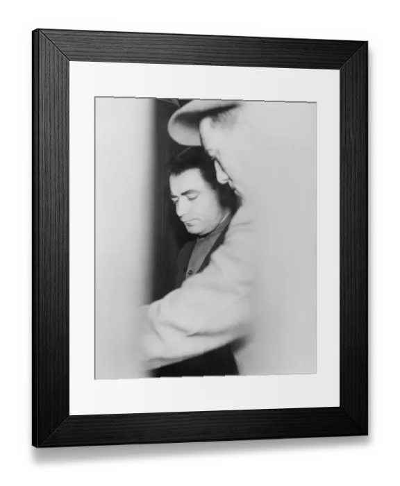 Framed Print : Officer Fingerprinting Gangster Charles Workman Framed Print : Officer Fingerprinting Gangster Charles Workman