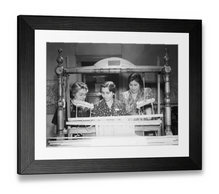 Framed Print : Weaving At Hull House Framed Print : Weaving At Hull House